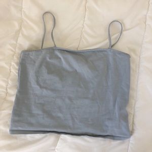 Baby blue cropped tank